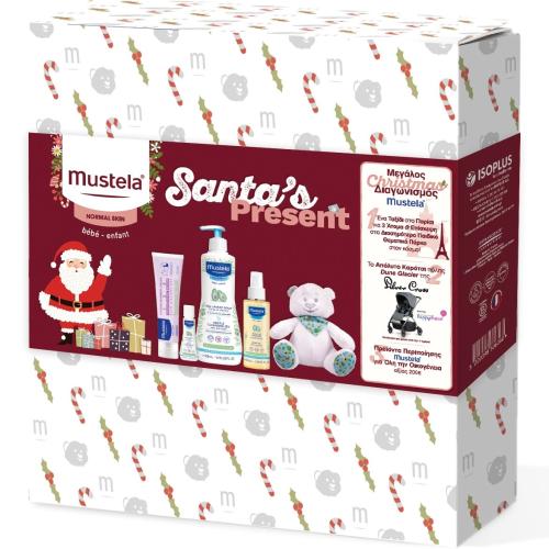 Mustela Promo Santa's Present Gentle Cleansing Gel 500ml & 50ml & 123 Vitamin Barrier Cream 50ml & Baby Oil 100ml & Δώρο Λούτρινο Αρκουδάκι